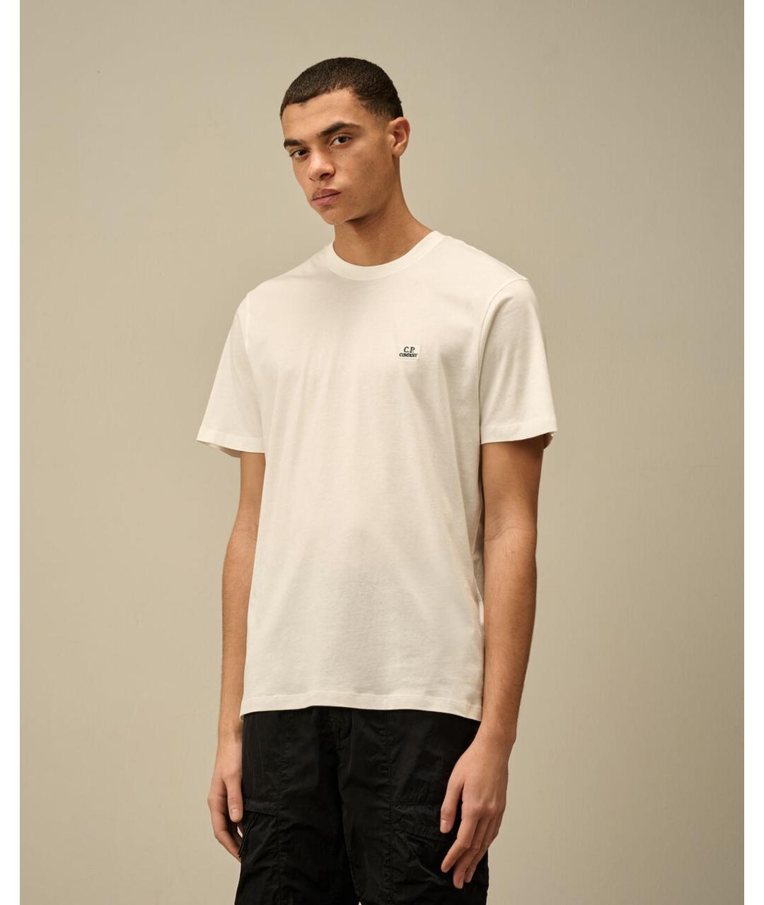 CP COMPANY Белая хлопковая футболка, фото 4