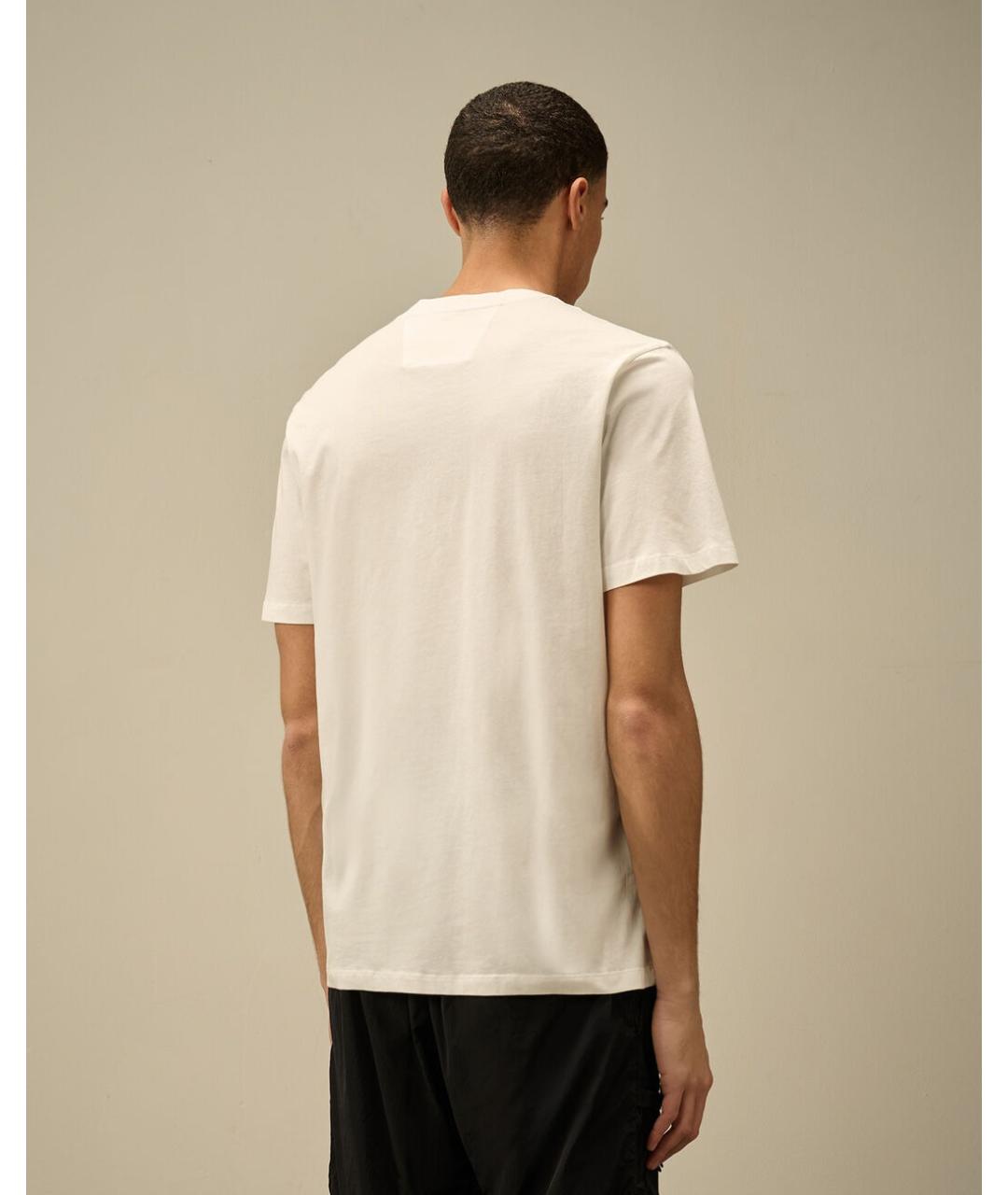 CP COMPANY Белая хлопковая футболка, фото 5