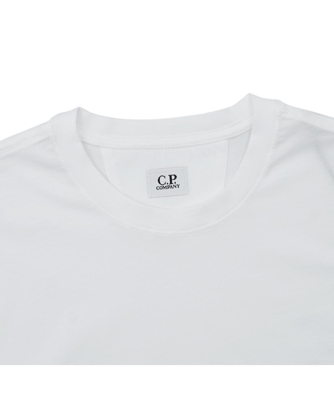 CP COMPANY Белая хлопковая футболка, фото 2