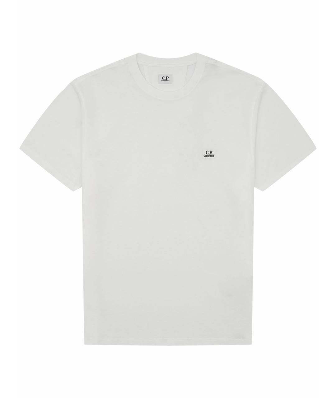 CP COMPANY Белая хлопковая футболка, фото 1