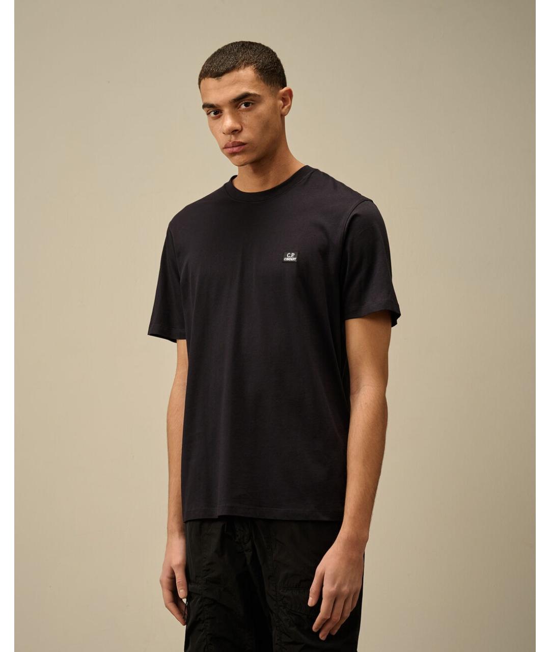 CP COMPANY Темно-синяя хлопковая футболка, фото 4