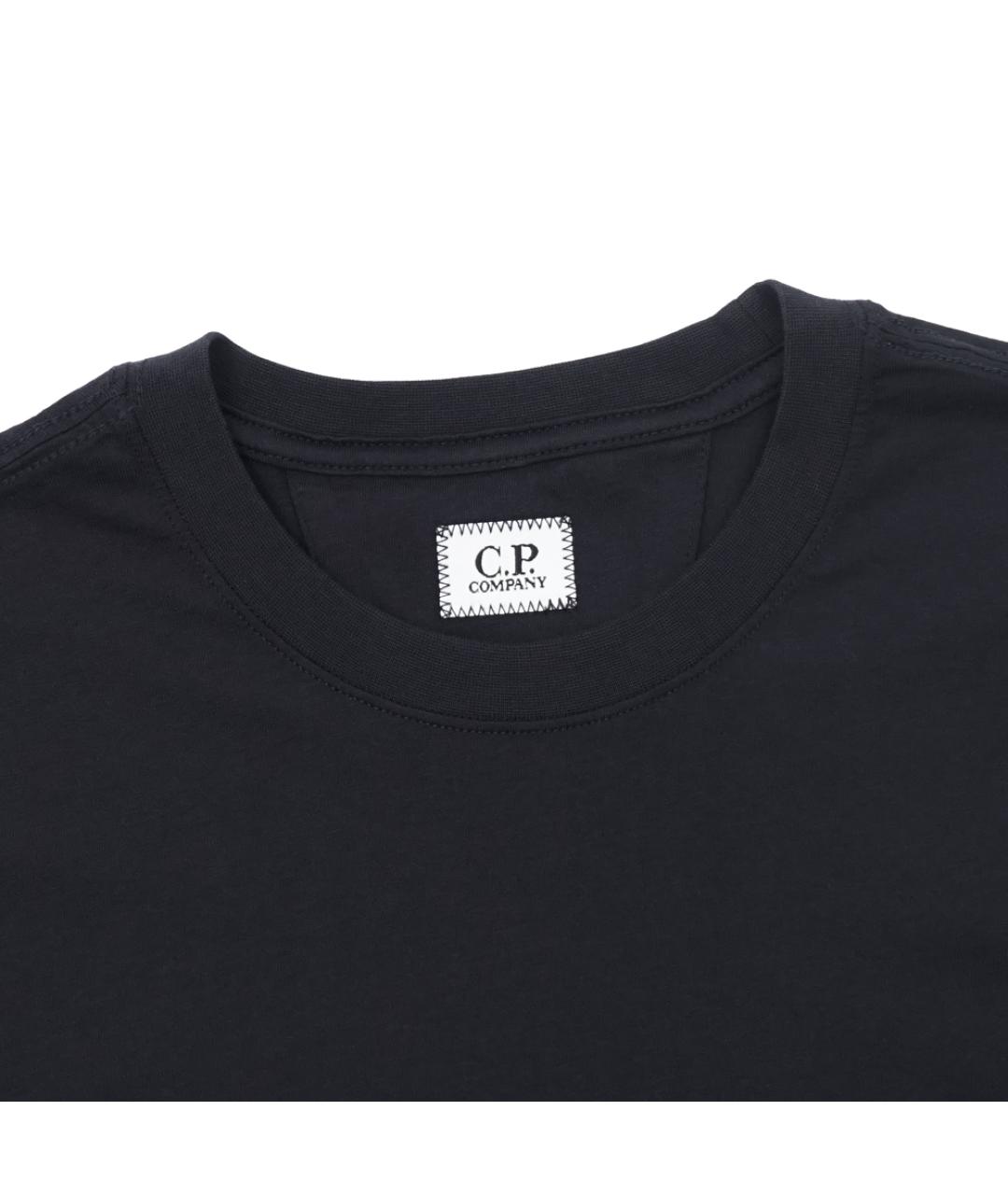 CP COMPANY Темно-синяя хлопковая футболка, фото 2