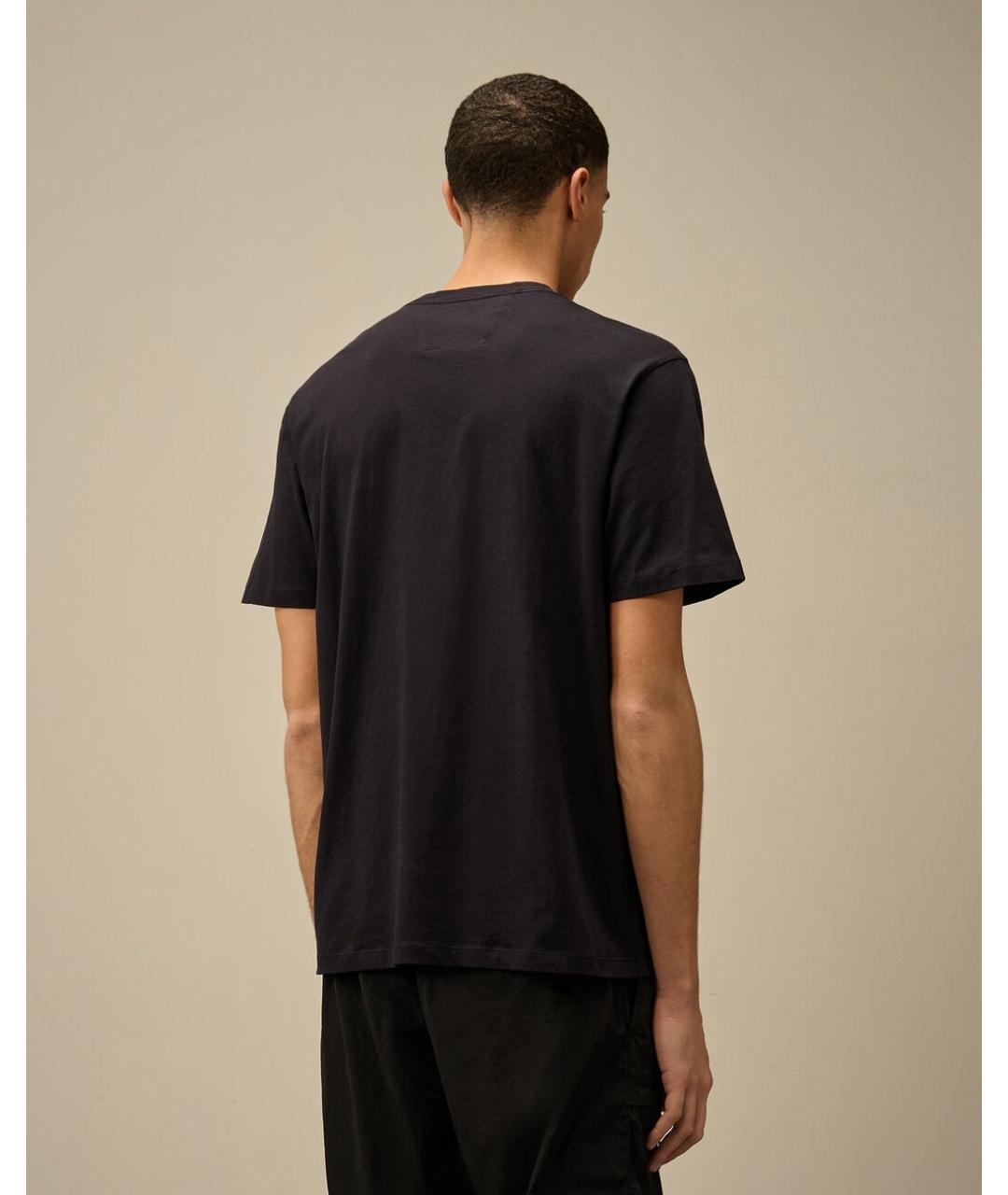 CP COMPANY Темно-синяя хлопковая футболка, фото 5