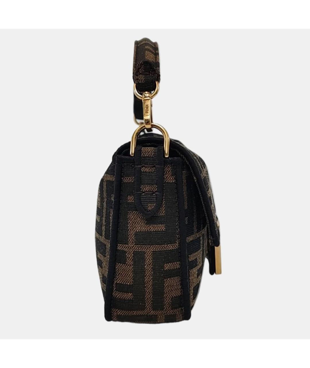 FENDI Коричневая тканевая сумка через плечо, фото 3