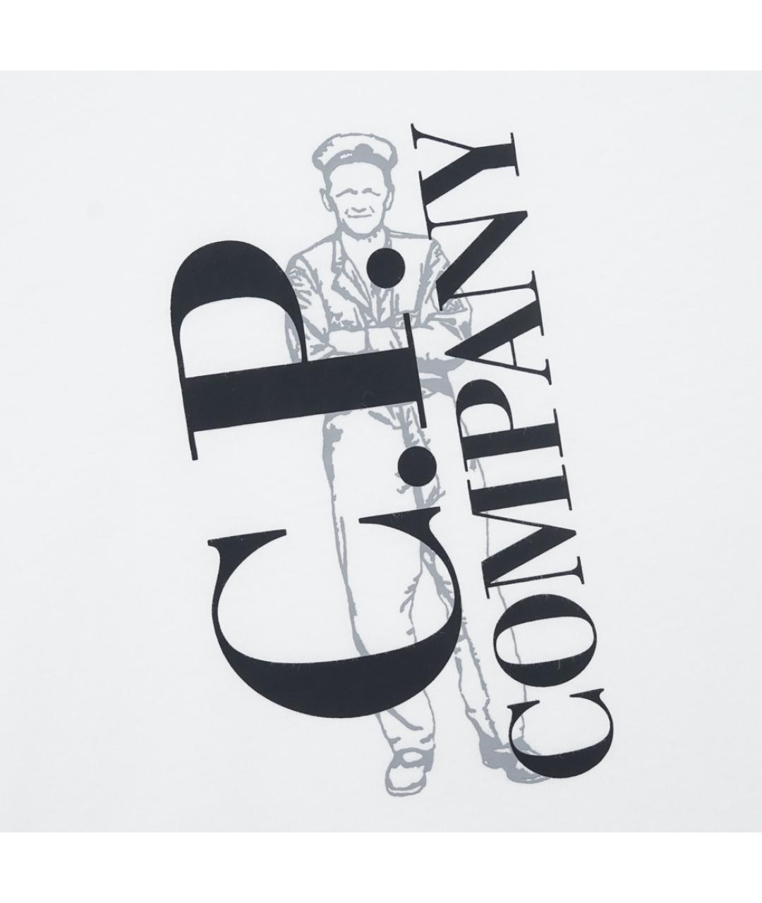 CP COMPANY Белая хлопковая футболка, фото 4