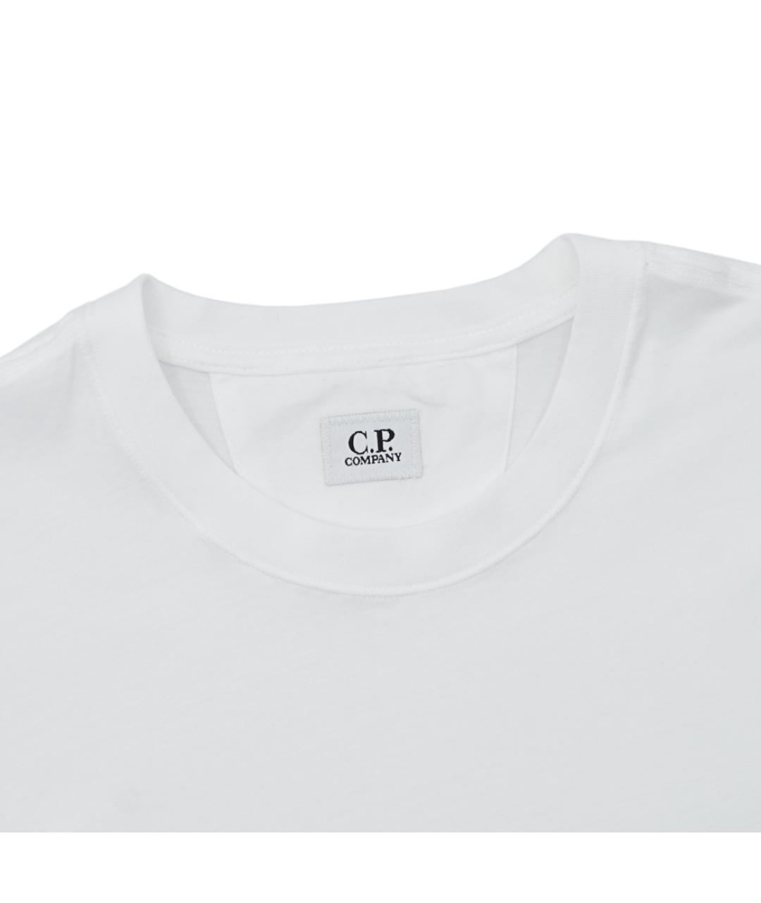 CP COMPANY Белая хлопковая футболка, фото 2