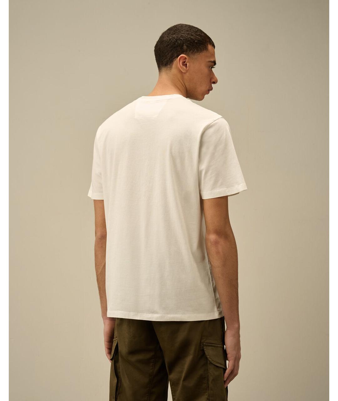 CP COMPANY Белая хлопковая футболка, фото 6