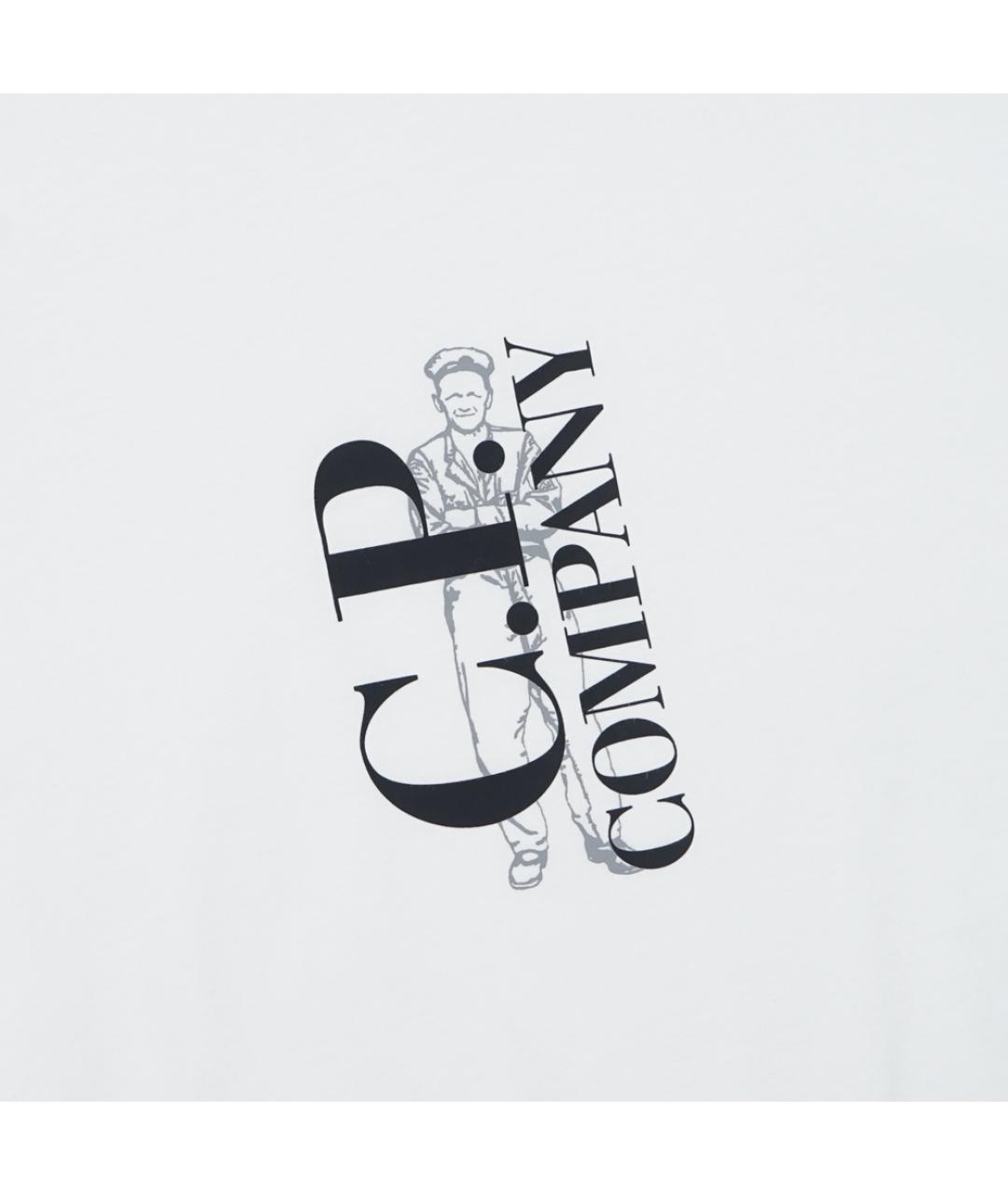 CP COMPANY Белая хлопковая футболка, фото 3