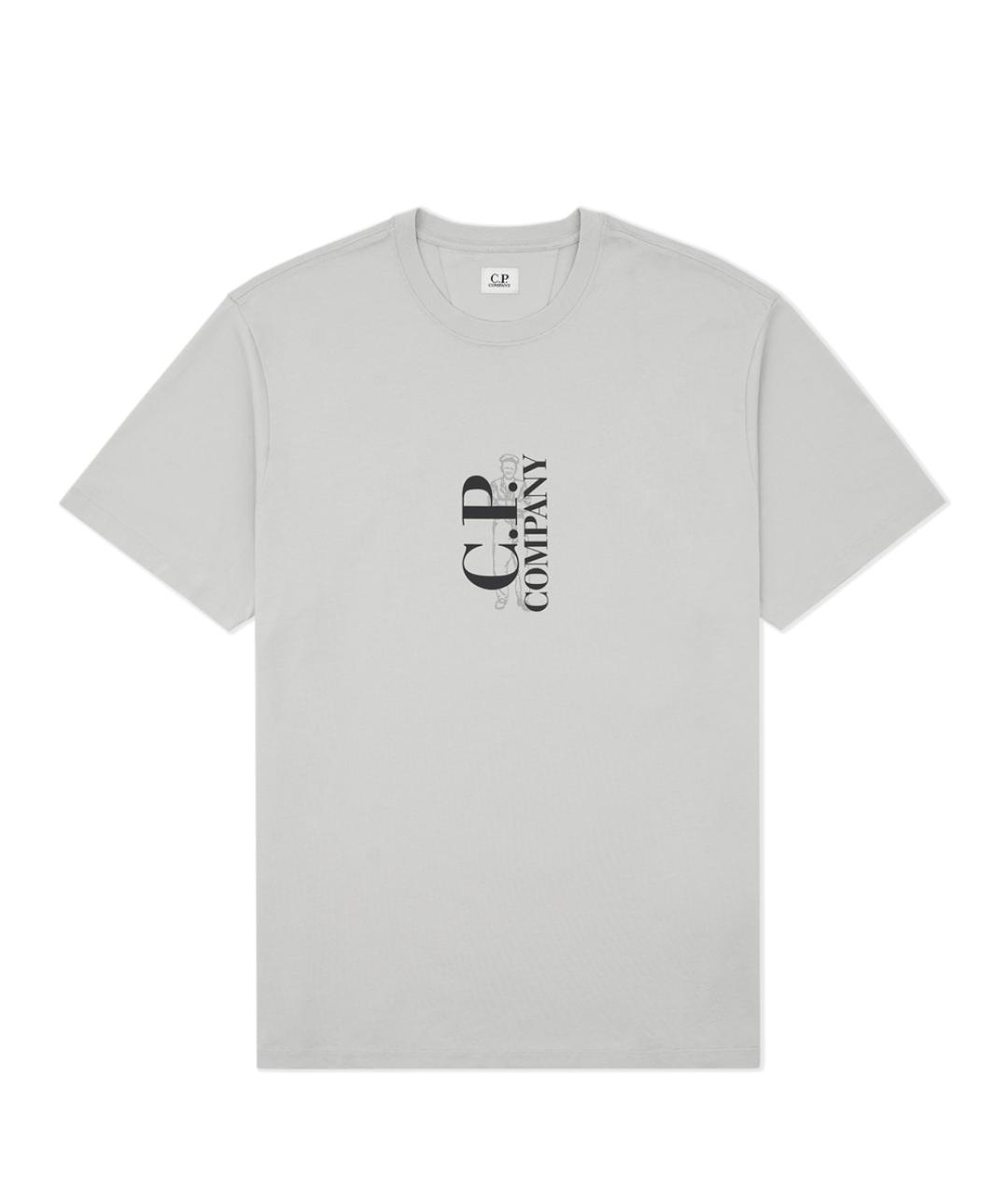 CP COMPANY Серая хлопковая футболка, фото 10