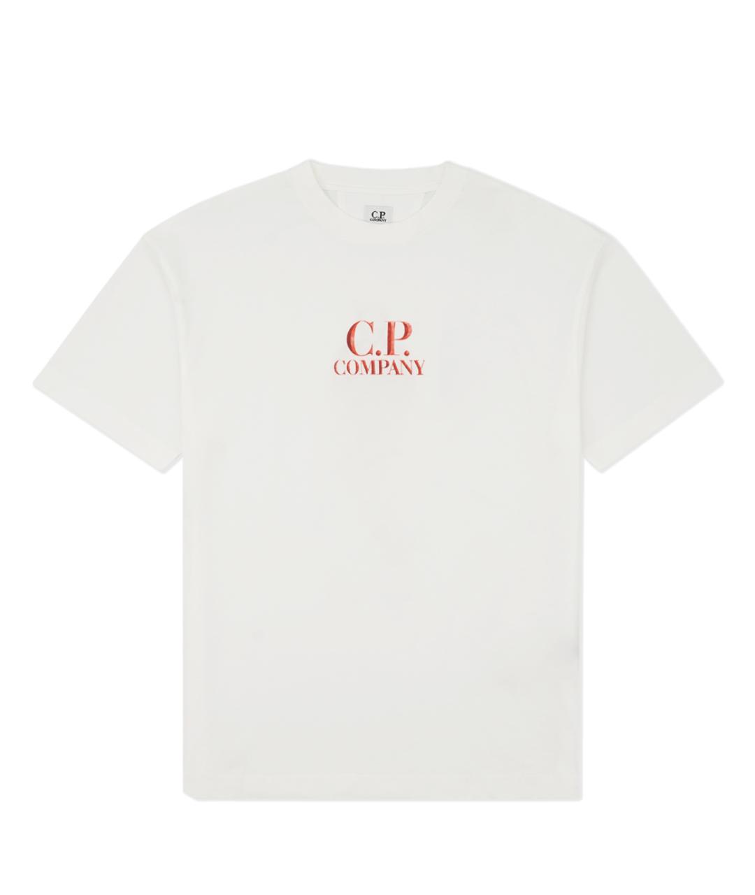 CP COMPANY Белая хлопковая футболка, фото 10