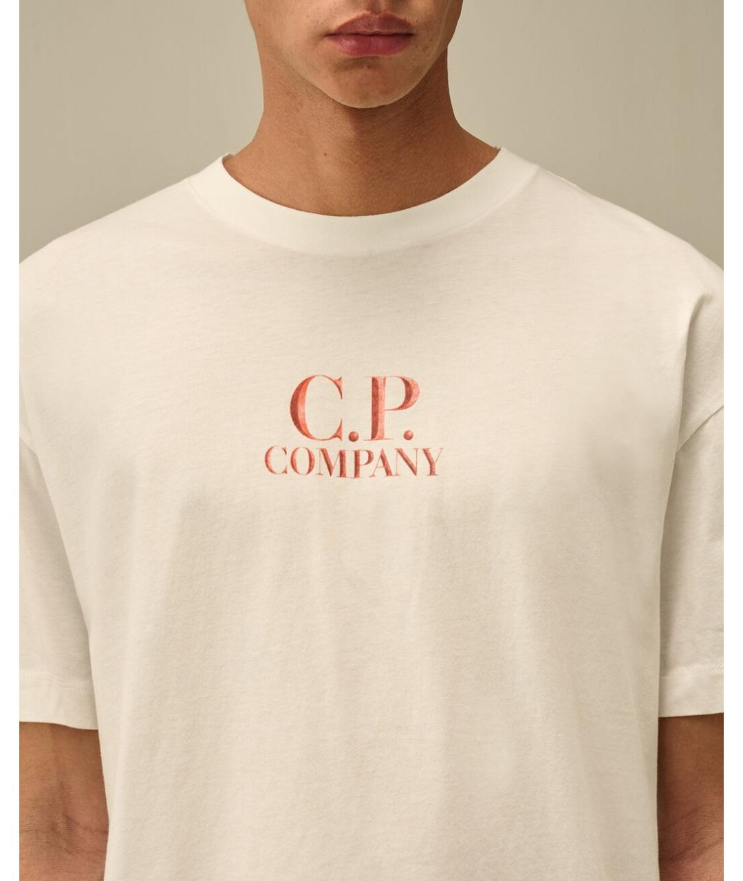 CP COMPANY Белая хлопковая футболка, фото 7