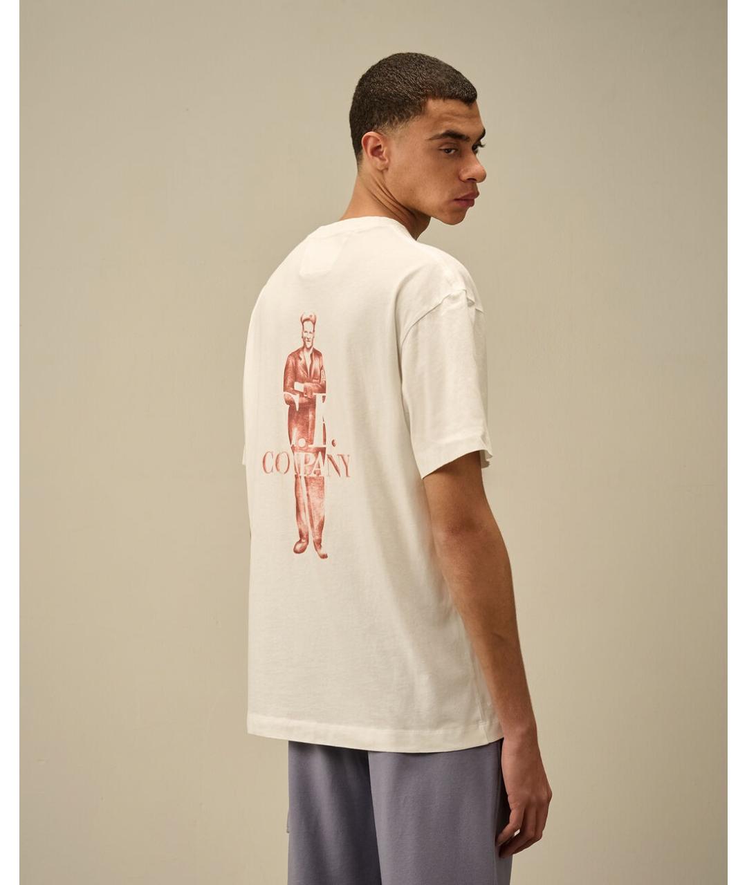 CP COMPANY Белая хлопковая футболка, фото 6