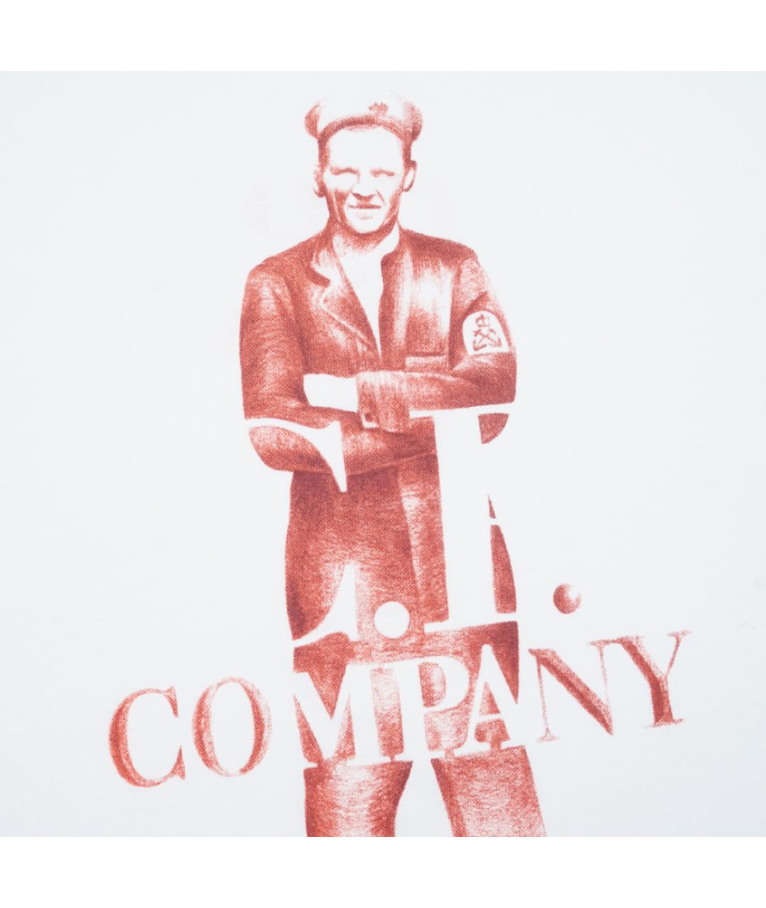 CP COMPANY Белая хлопковая футболка, фото 4