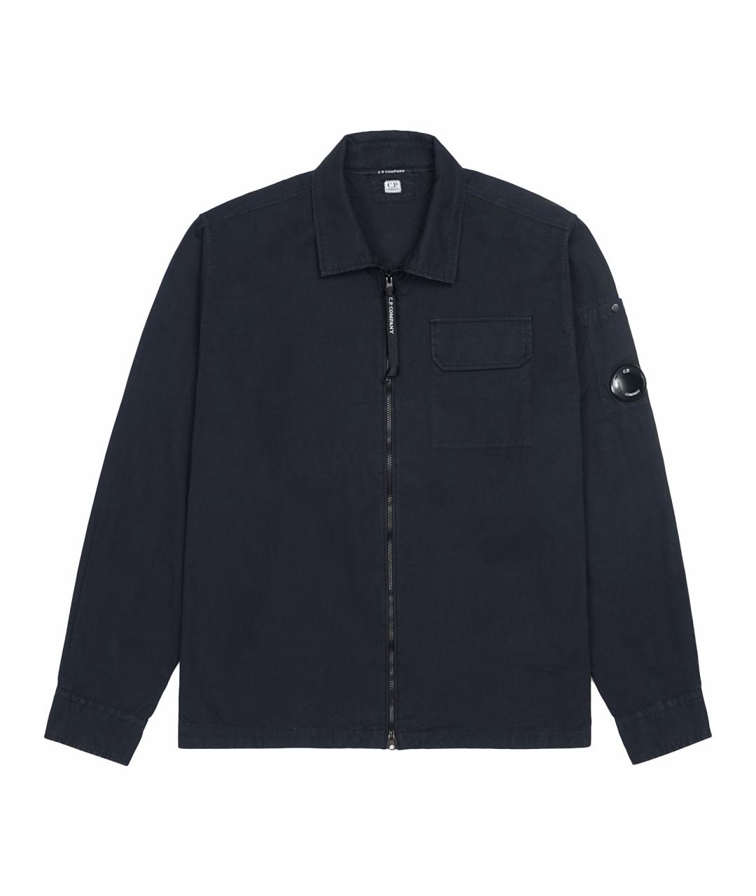 CP COMPANY Темно-синяя хлопковая куртка, фото 1