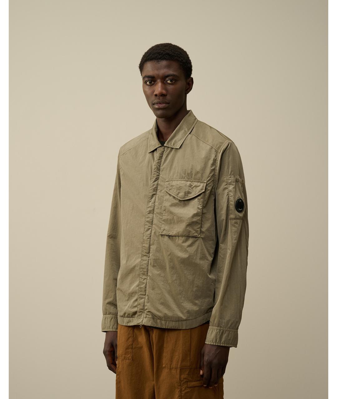 CP COMPANY Бежевая полиамидовая куртка, фото 8