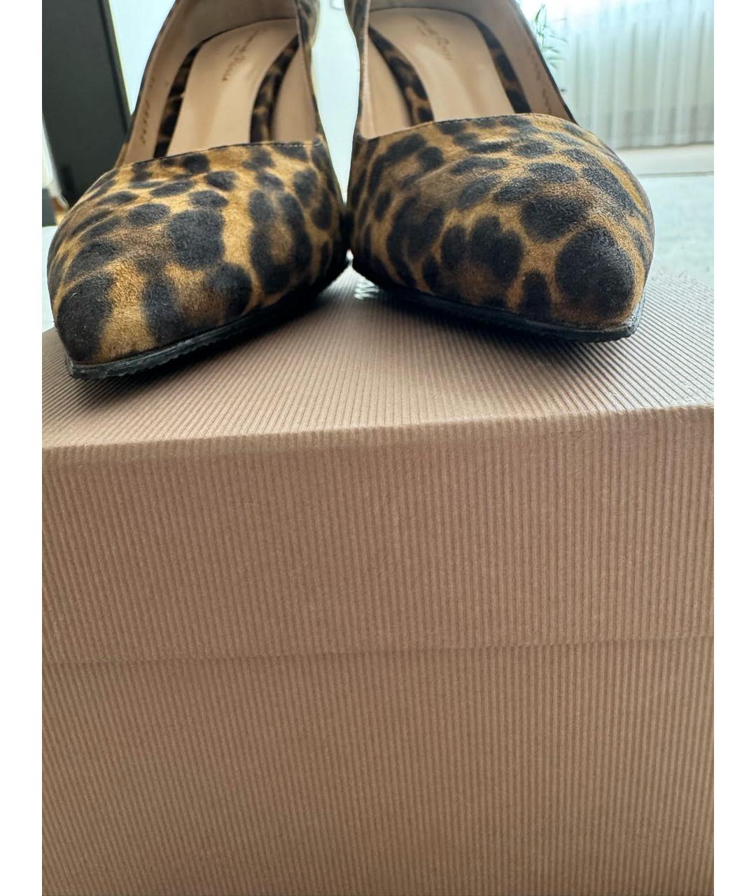 GIANVITO ROSSI Коричневые замшевые туфли, фото 5