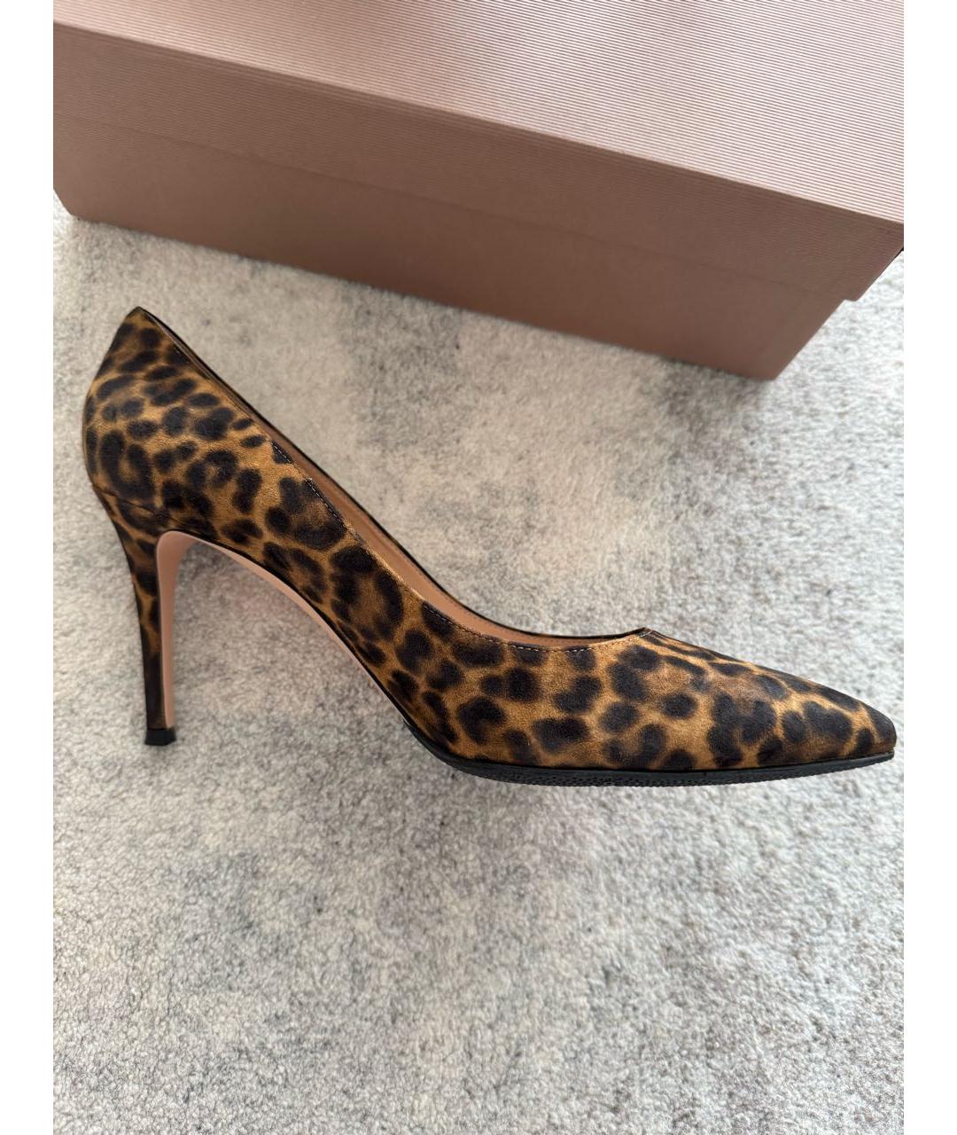 GIANVITO ROSSI Коричневые замшевые туфли, фото 8