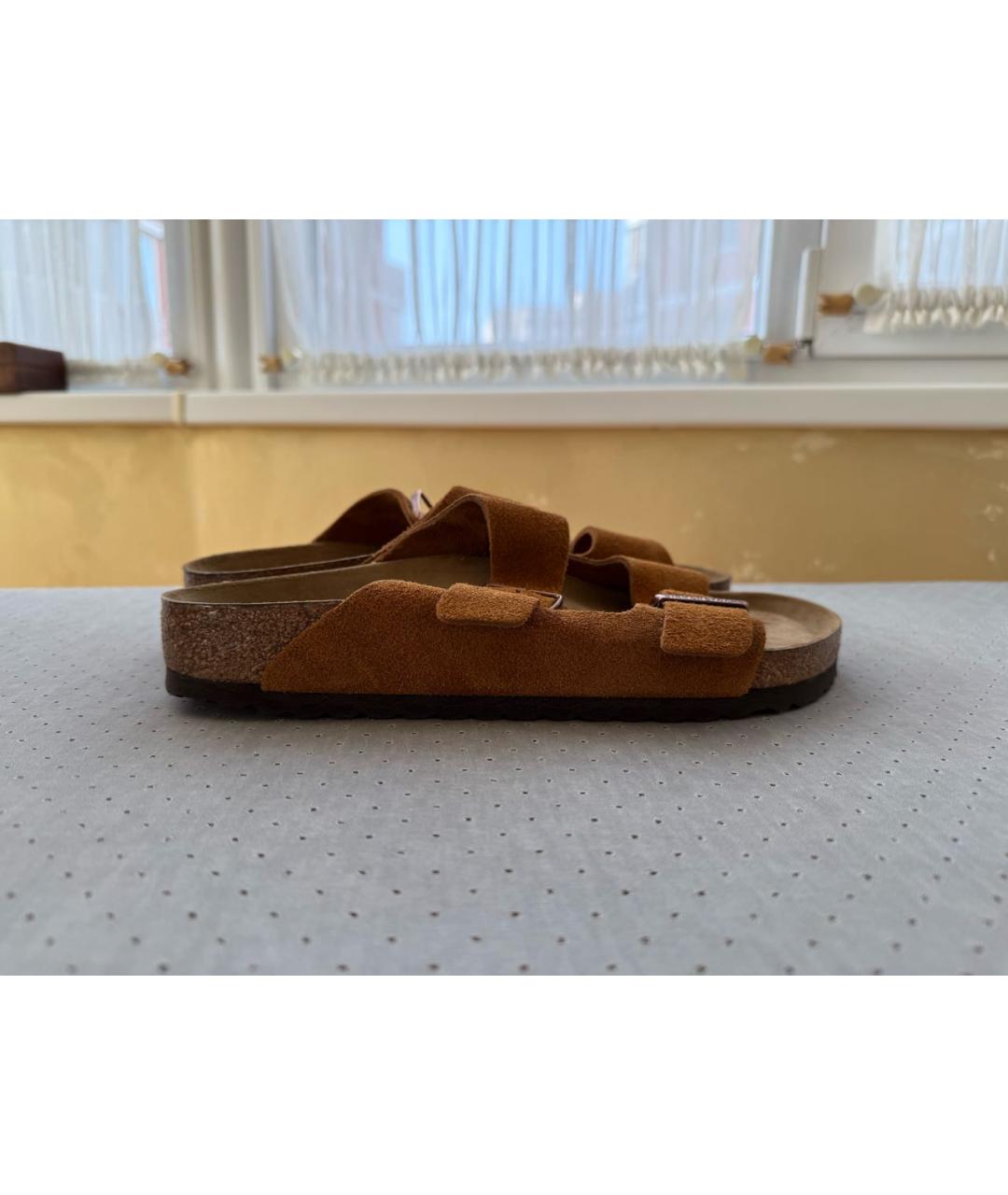 BIRKENSTOCK Коричневые замшевые сандалии, фото 7