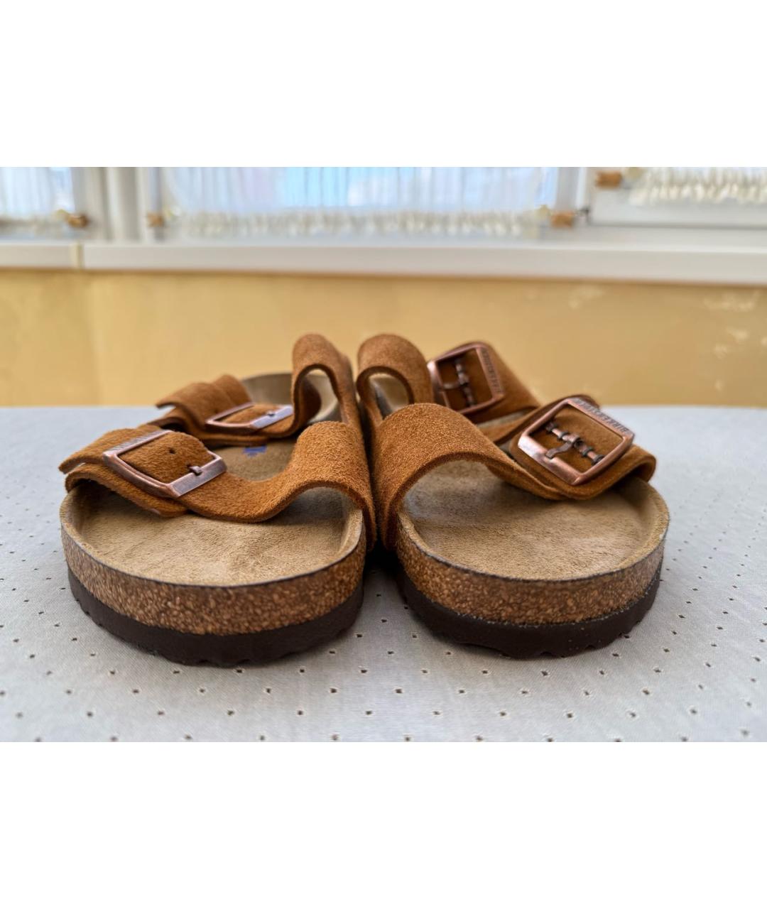 BIRKENSTOCK Коричневые замшевые сандалии, фото 2