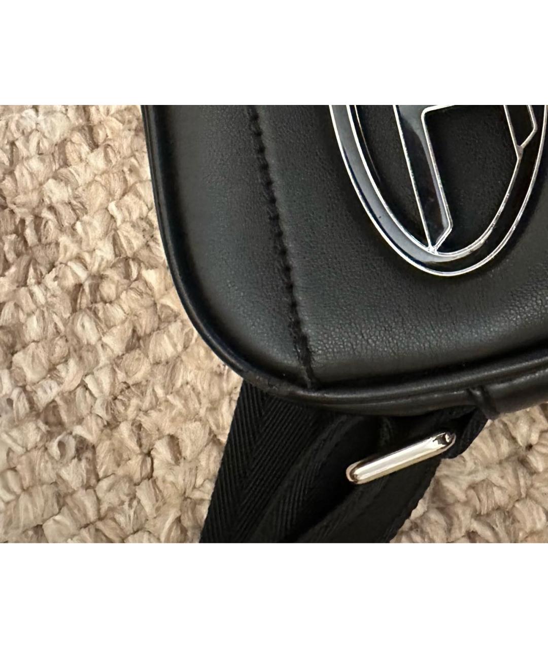 DIESEL Черная поясная сумка из искусственной кожи, фото 5