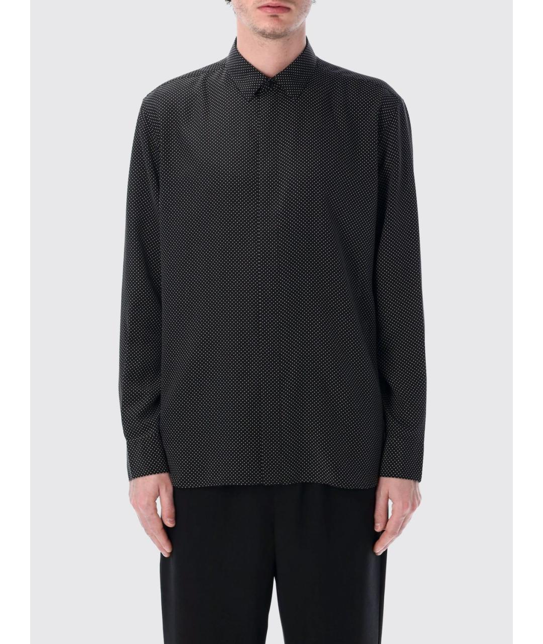 SAINT LAURENT Черная шелковая кэжуал рубашка, фото 2