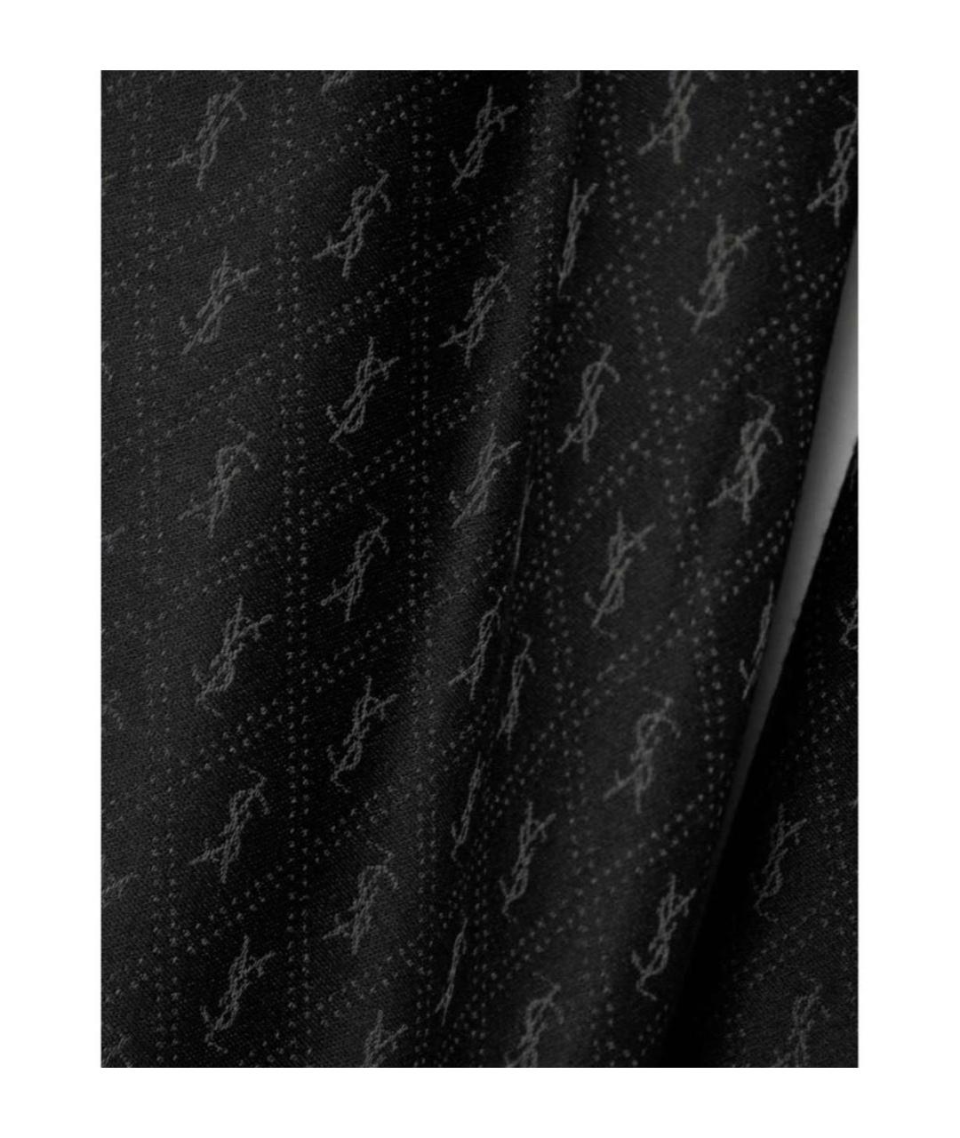 SAINT LAURENT Черный шарф, фото 6