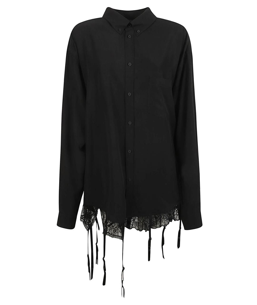 BALENCIAGA Черная вискозная рубашка, фото 1
