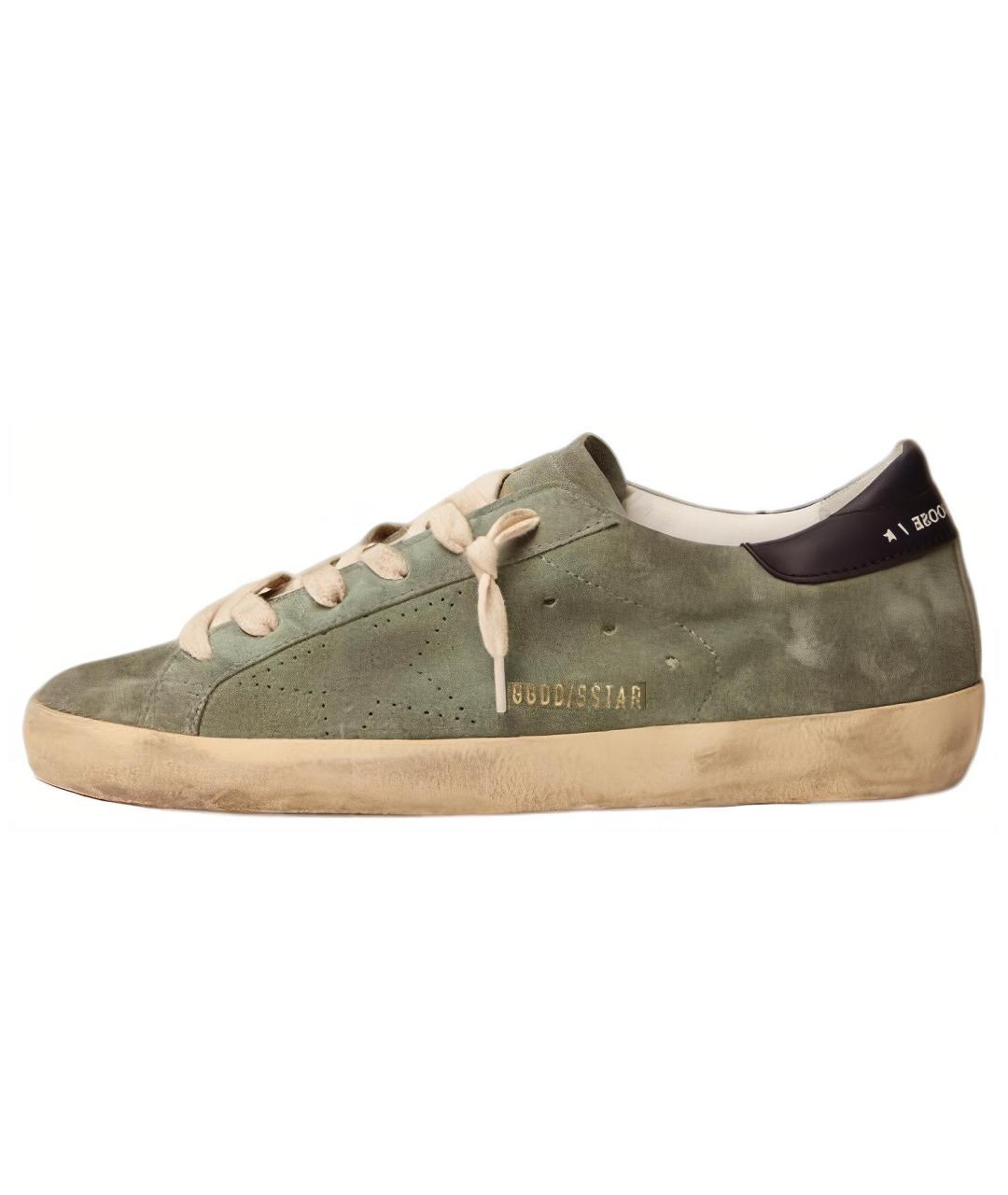 GOLDEN GOOSE DELUXE BRAND Зеленые низкие кроссовки / кеды, фото 2