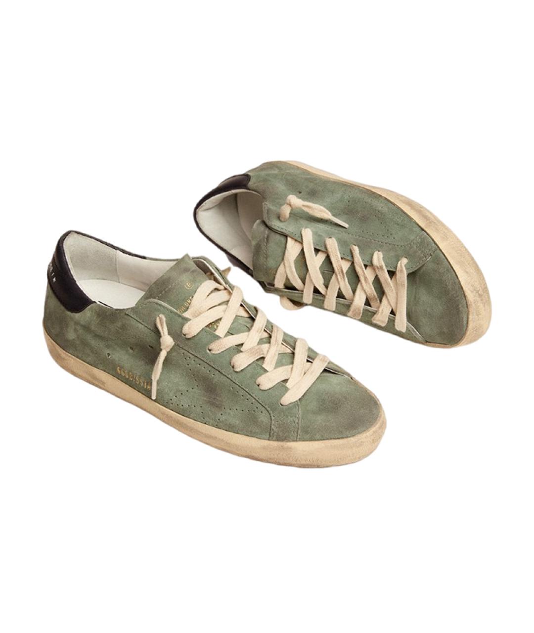 GOLDEN GOOSE DELUXE BRAND Зеленые низкие кроссовки / кеды, фото 3