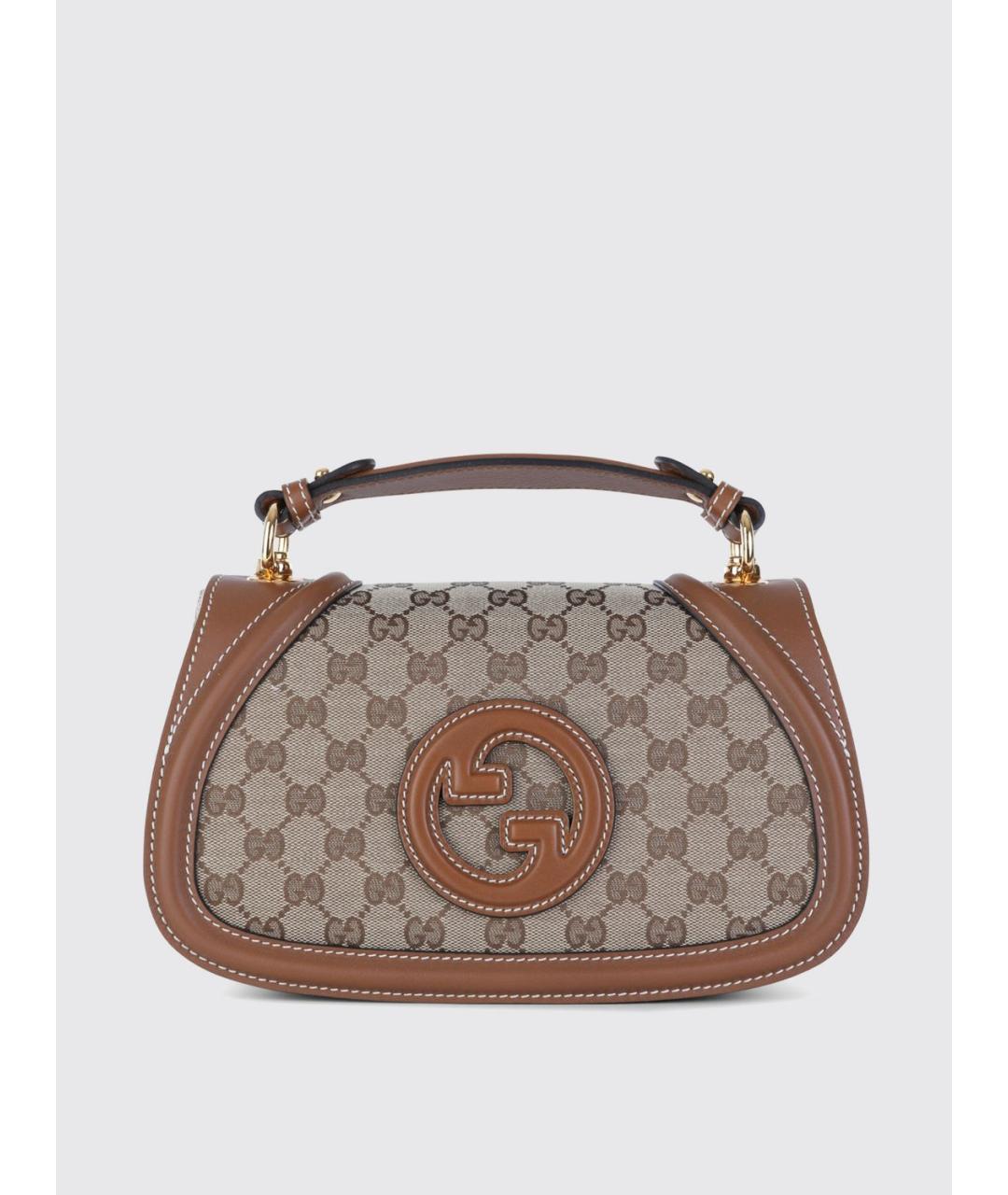 GUCCI Коричневая тканевая сумка через плечо, фото 5
