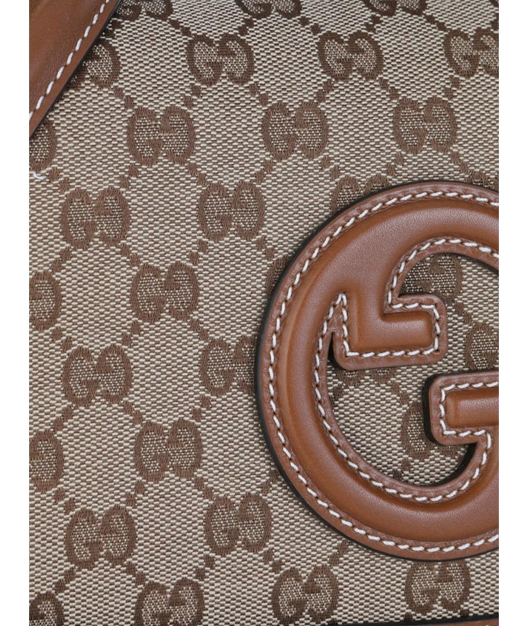 GUCCI Коричневая тканевая сумка через плечо, фото 4