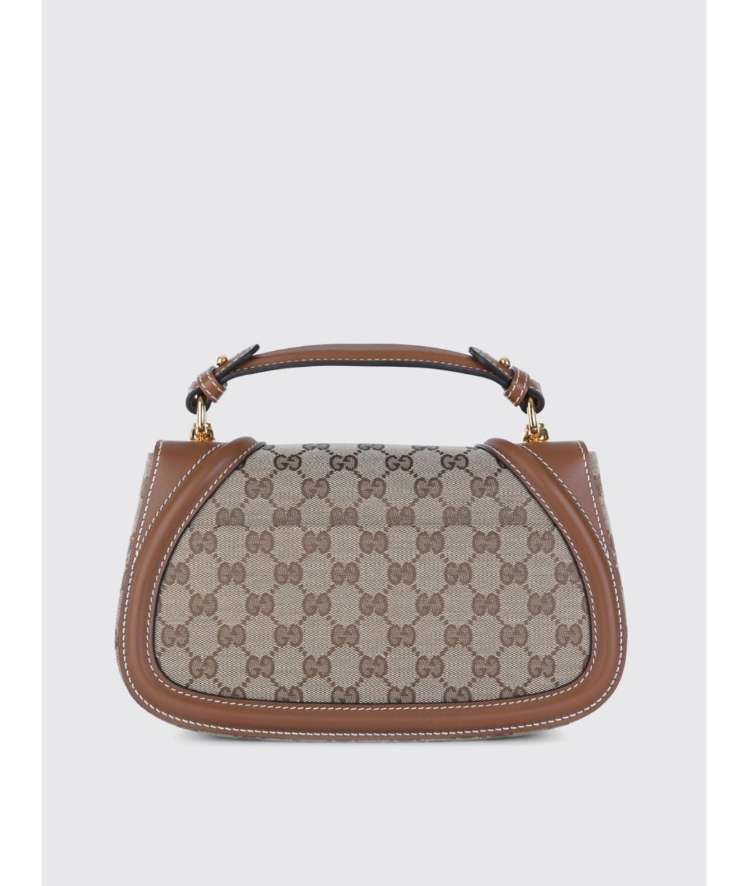 GUCCI Коричневая тканевая сумка через плечо, фото 3