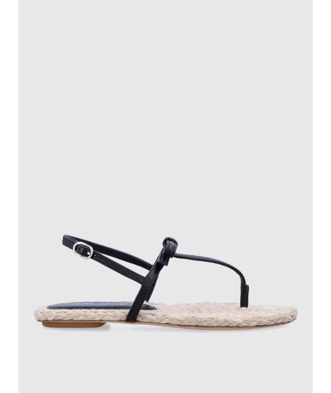 STUART WEITZMAN Черные кожаные сандалии, фото 5