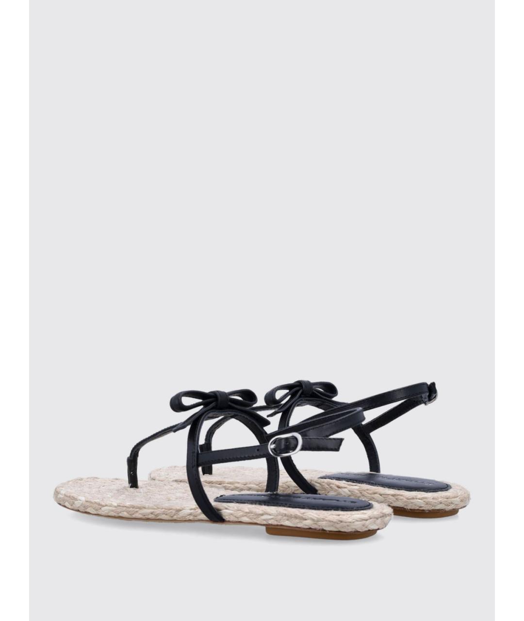 STUART WEITZMAN Черные кожаные сандалии, фото 3