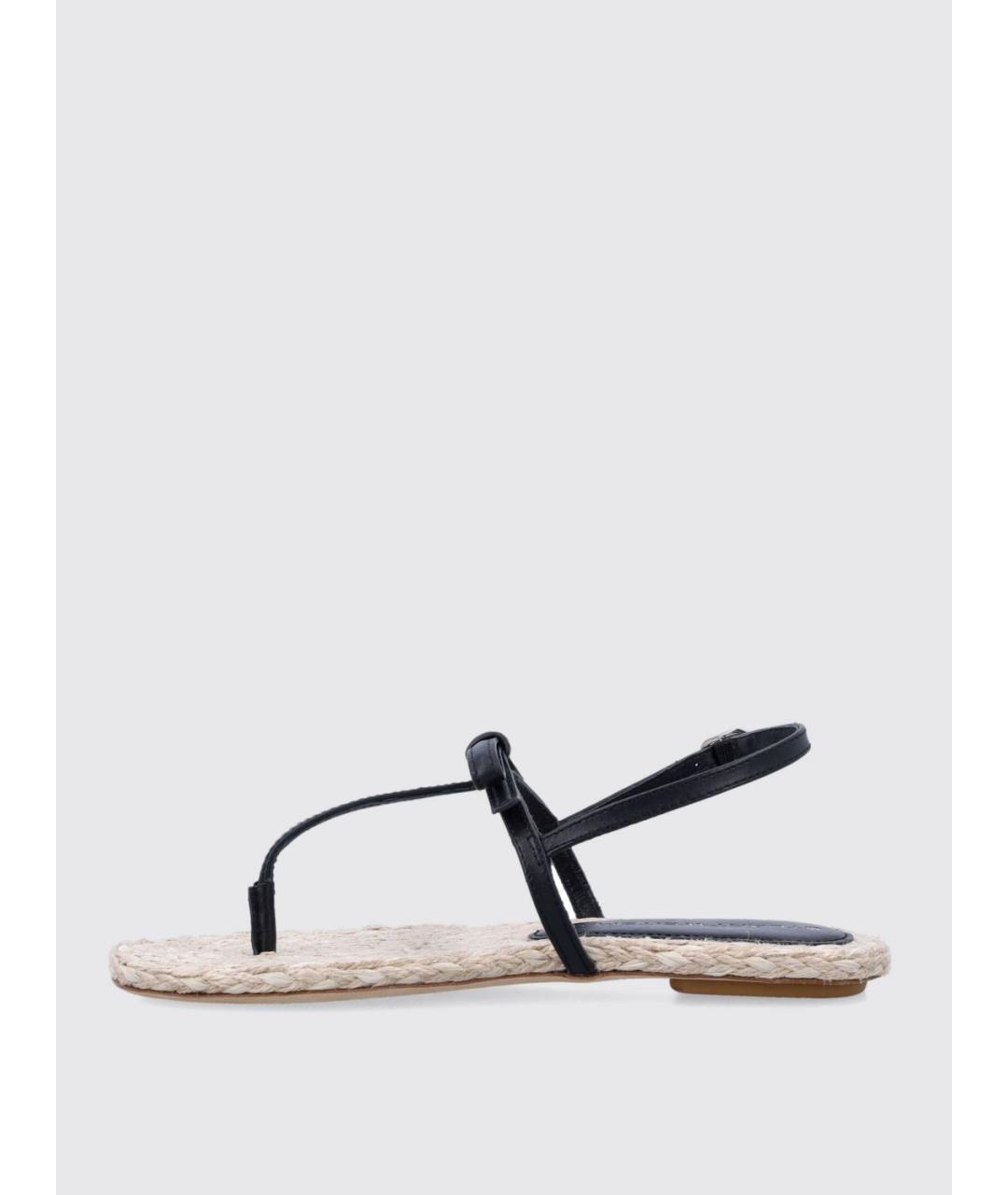 STUART WEITZMAN Черные кожаные сандалии, фото 4