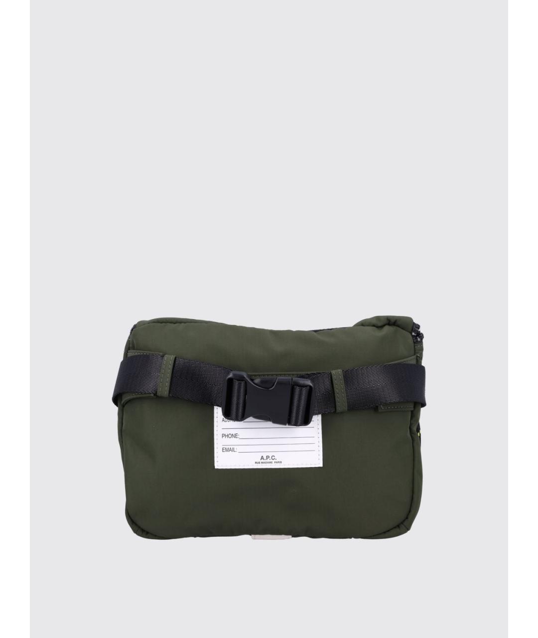 A.P.C. Зеленая синтетическая сумка на плечо, фото 2