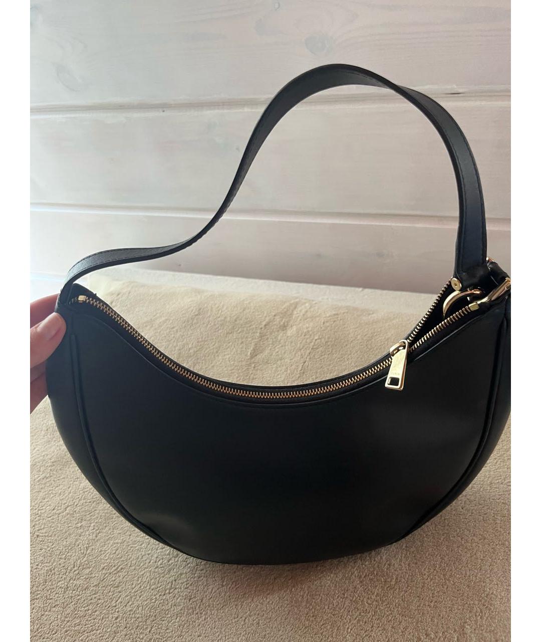 FURLA Черная кожаная сумка с короткими ручками, фото 7
