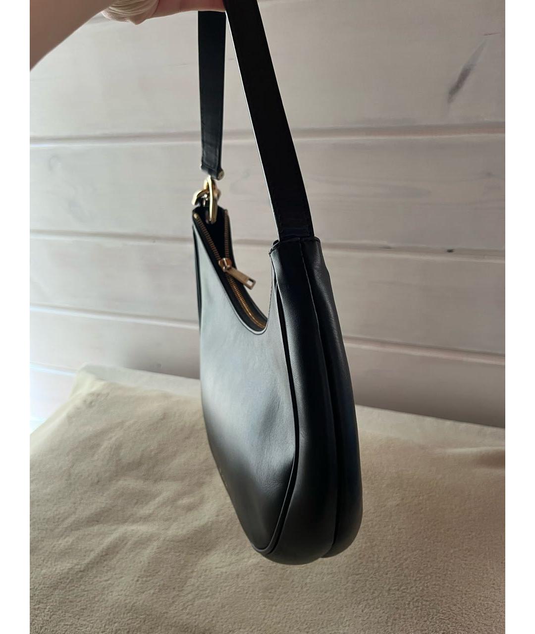 FURLA Черная кожаная сумка с короткими ручками, фото 5