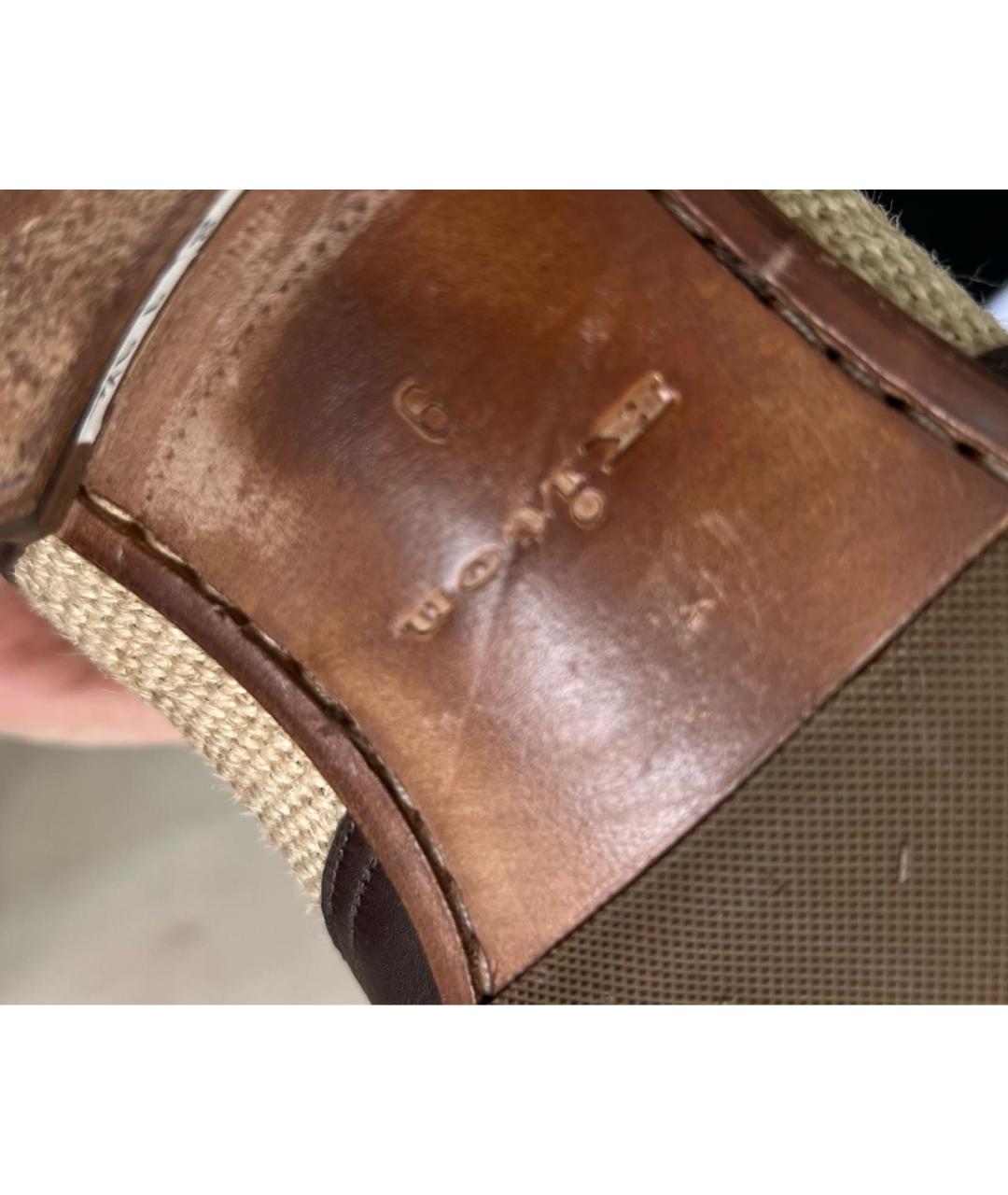 KITON Коричневые кожаные туфли, фото 4