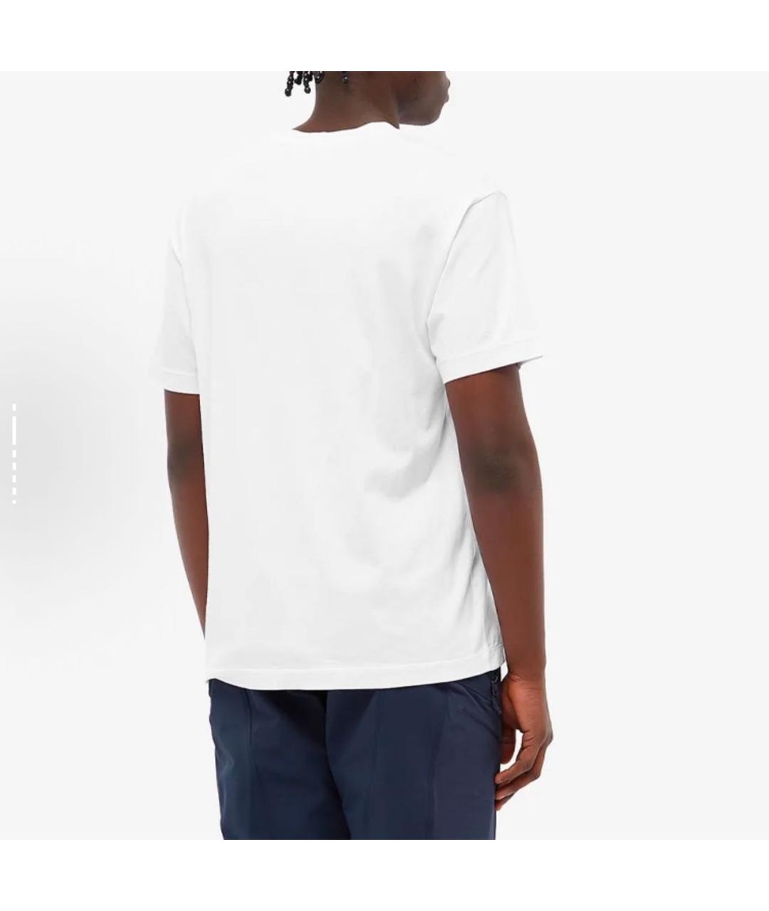 STONE ISLAND Белая хлопковая футболка, фото 4