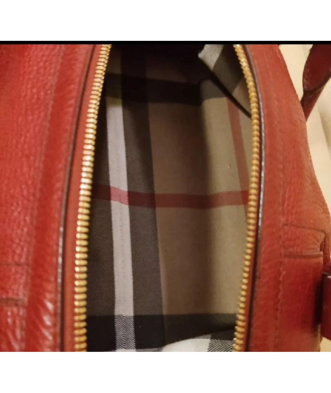 BURBERRY Бордовая кожаная сумка через плечо, фото 4