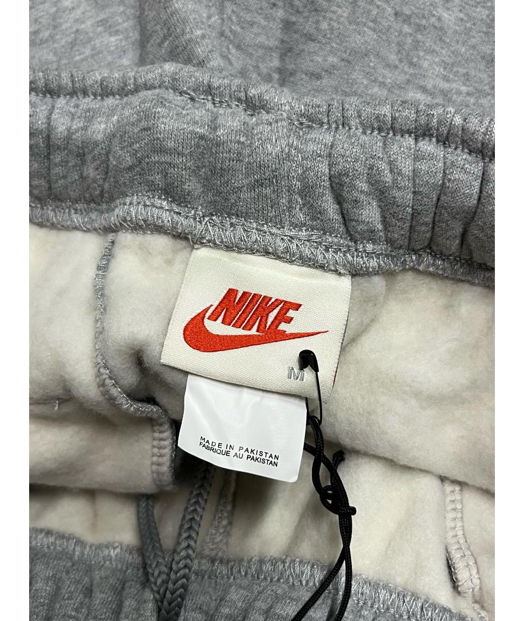 NIKE Серые хлопковые повседневные брюки, фото 4
