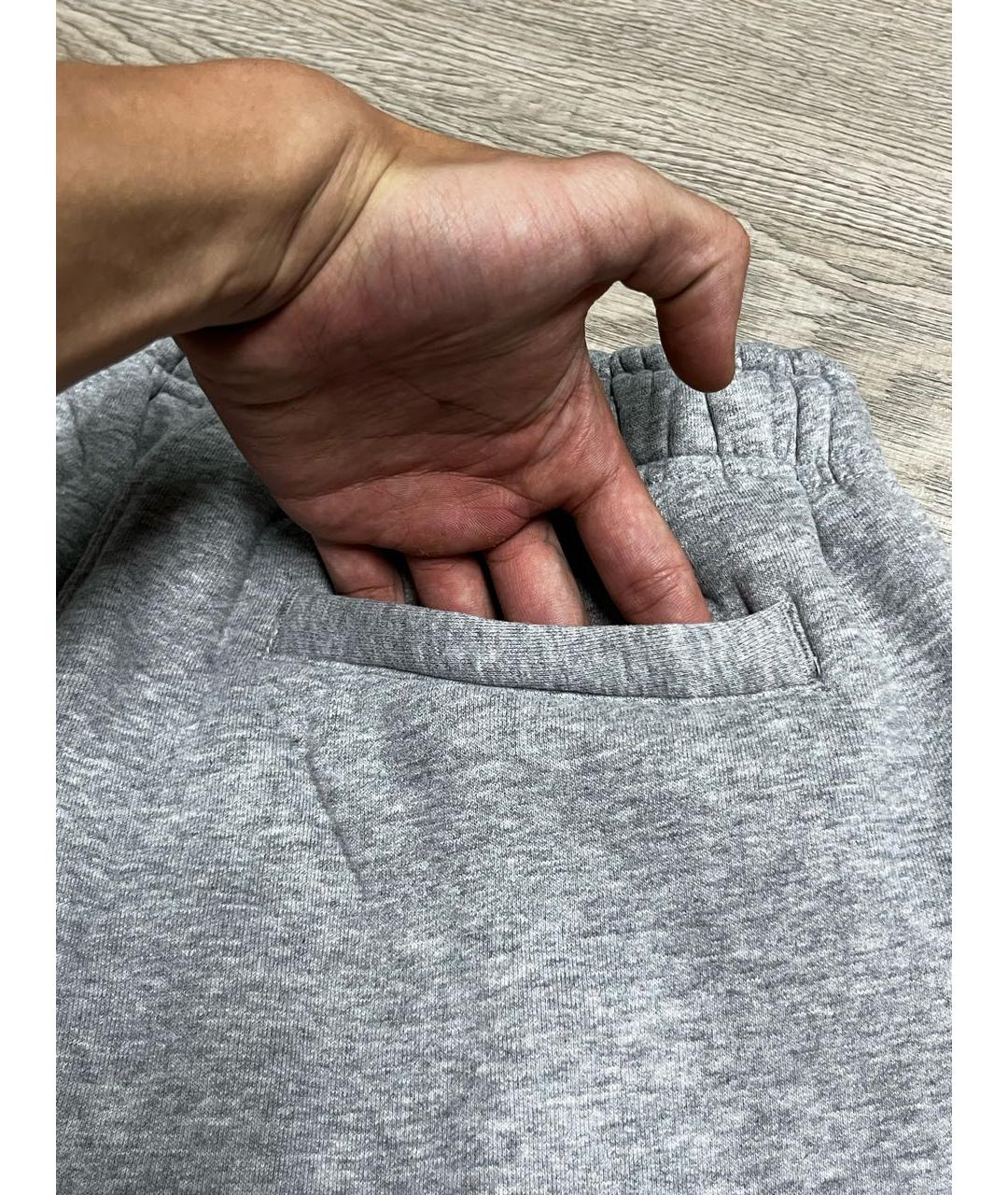 NIKE Серые хлопковые повседневные брюки, фото 3