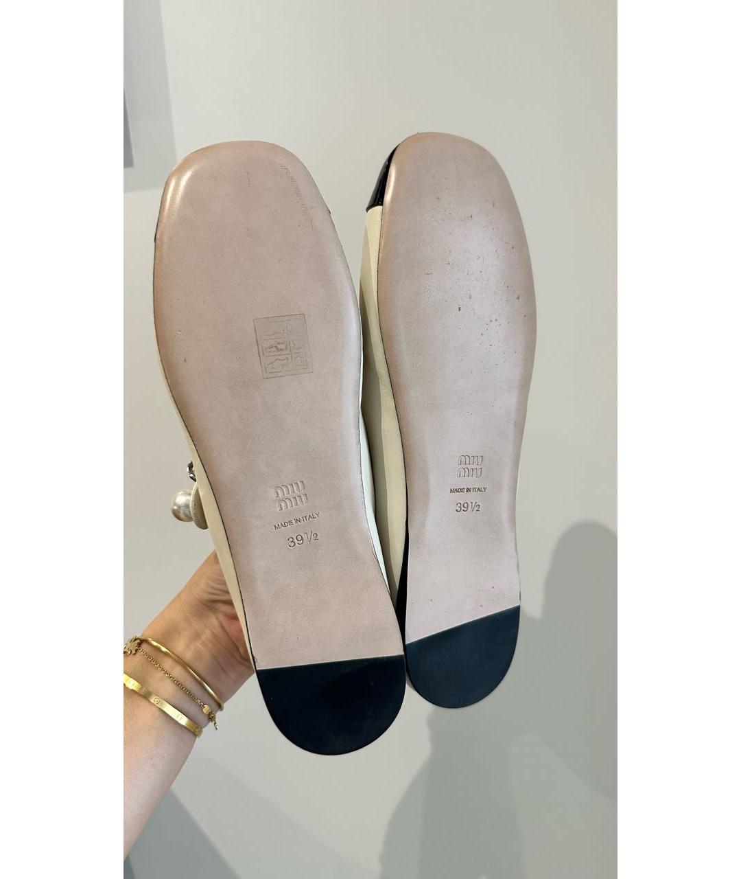 MIU MIU Кожаные балетки, фото 7