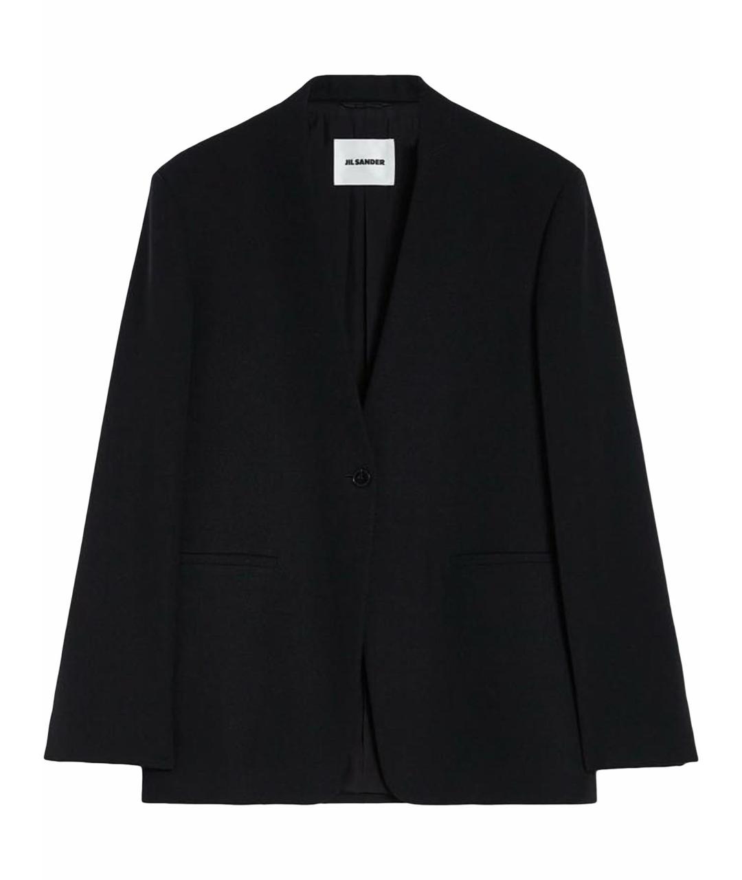 JIL SANDER Черный шерстяной жакет/пиджак, фото 1