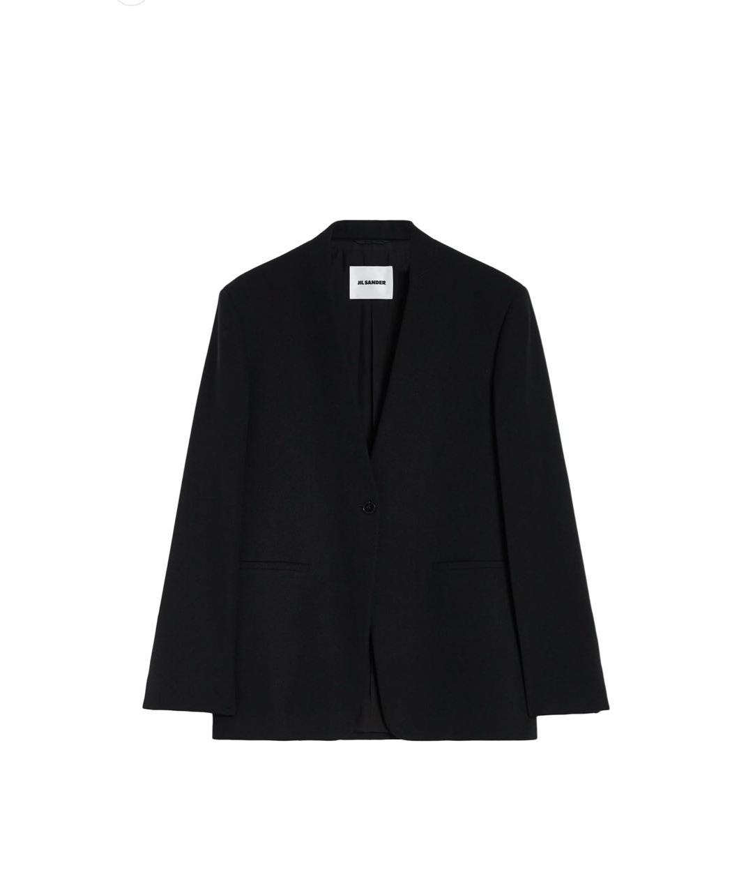 JIL SANDER Черный шерстяной жакет/пиджак, фото 7