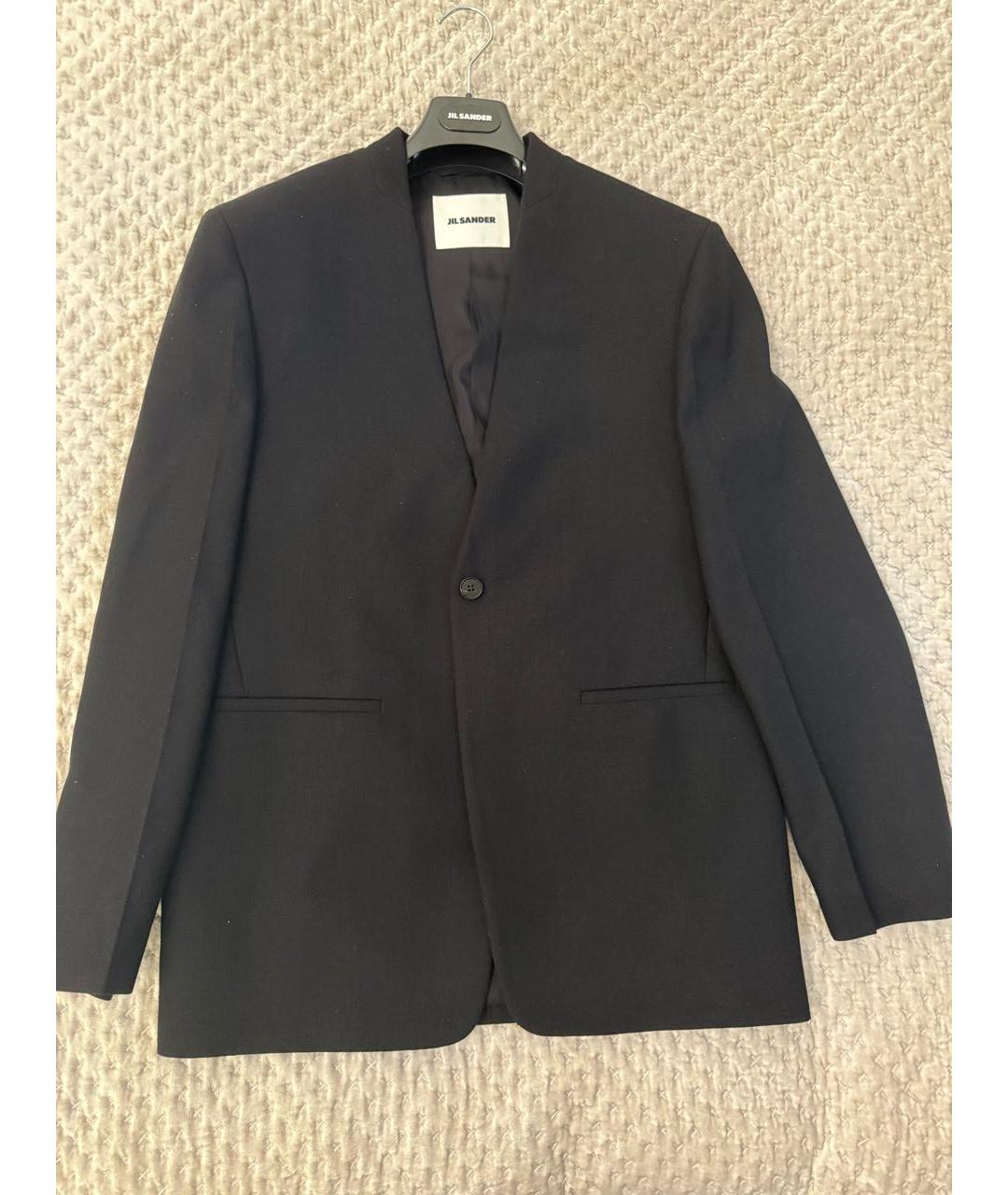 JIL SANDER Черный шерстяной жакет/пиджак, фото 4