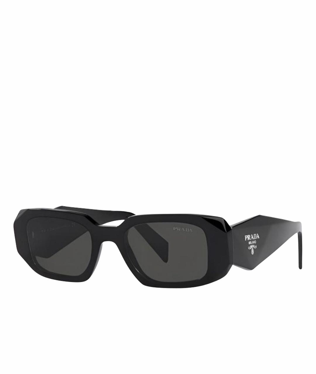 PRADA Черные пластиковые солнцезащитные очки, фото 1