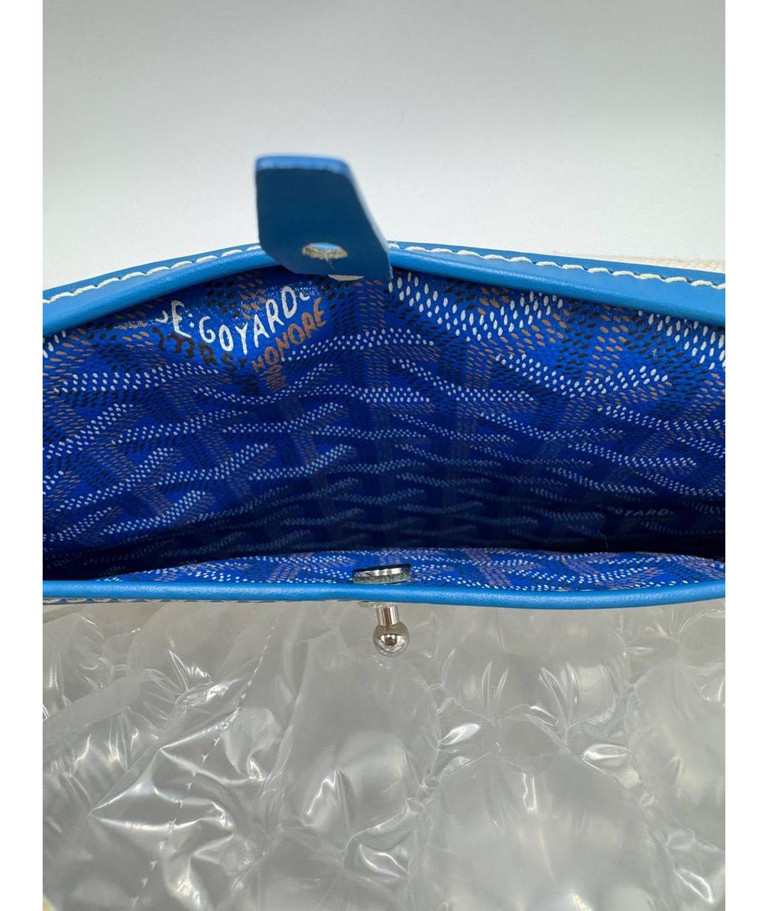 GOYARD Синяя кожаная сумка на плечо, фото 8