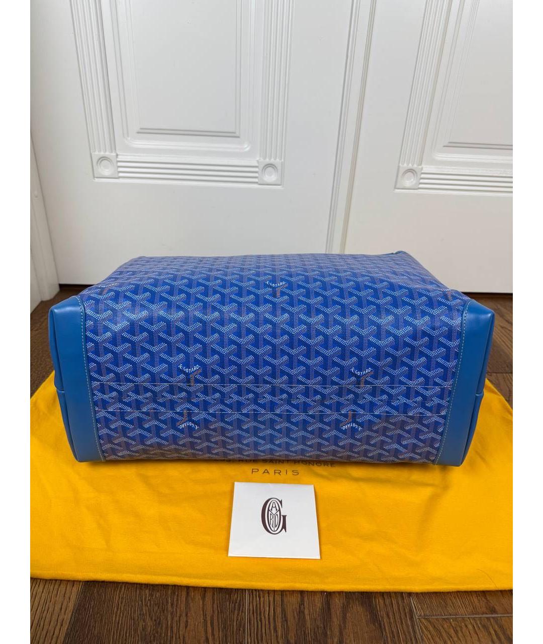 GOYARD Синяя кожаная сумка на плечо, фото 5